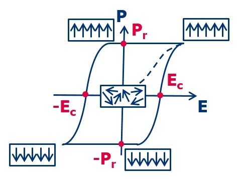 Typical ferroelectric loop of P(VDF-TrFE) Copolymers